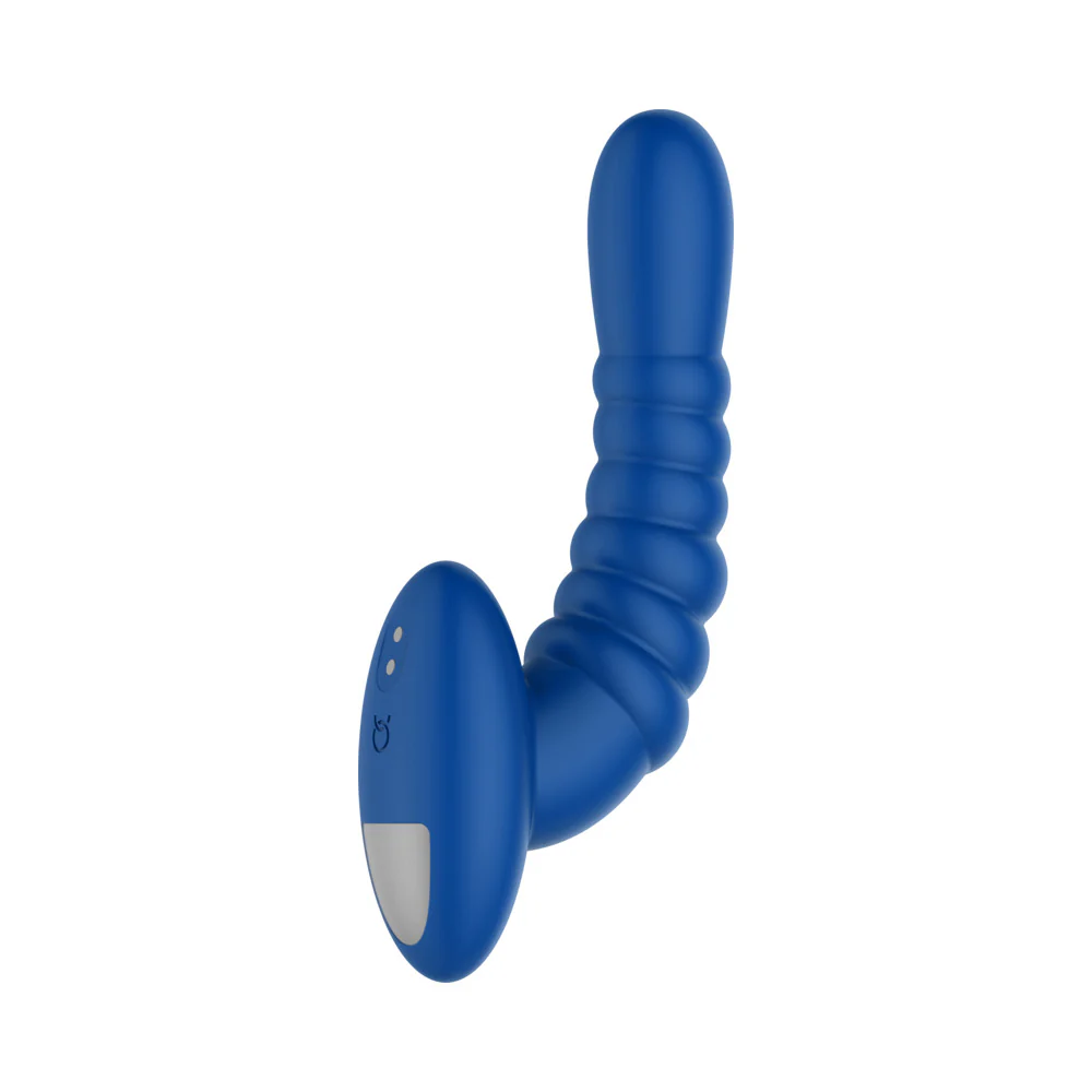 Forto Ribbed Pro Vibrating Massager Blue - Image 3