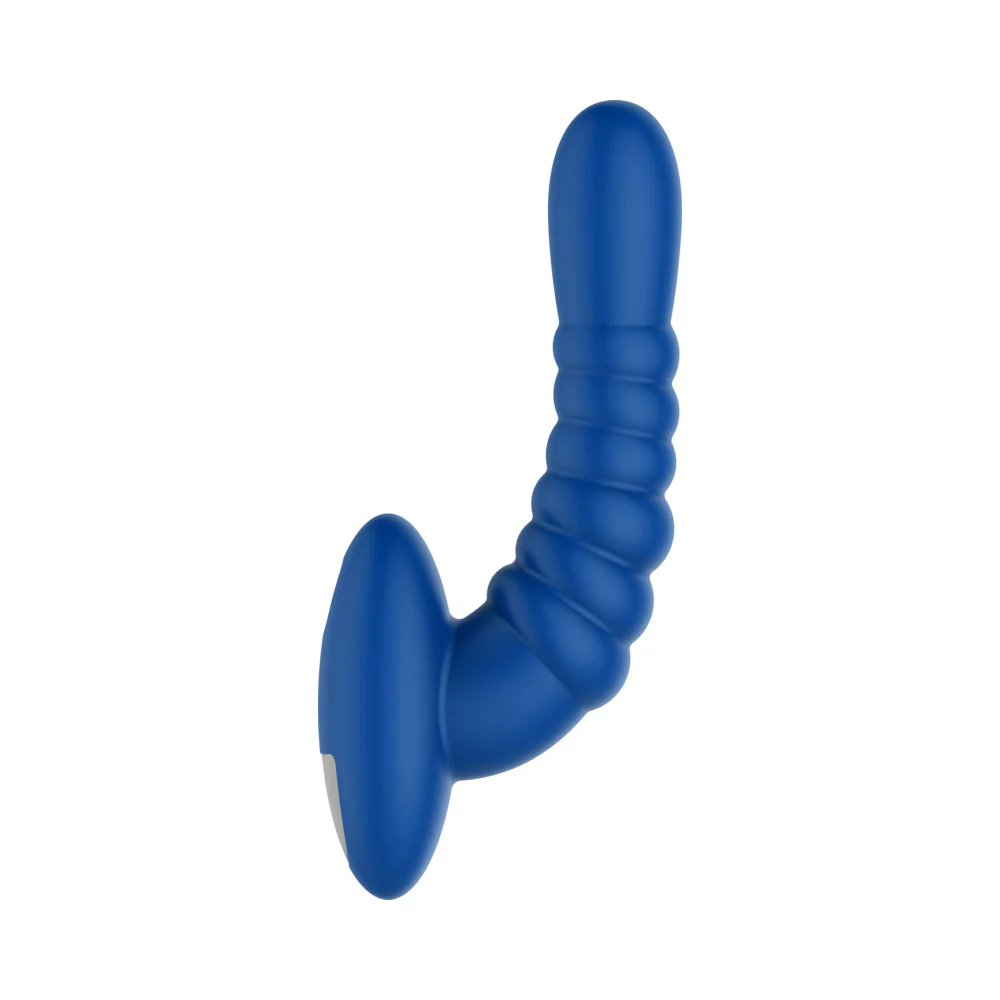 Forto Ribbed Pro Vibrating Massager Blue - Image 4