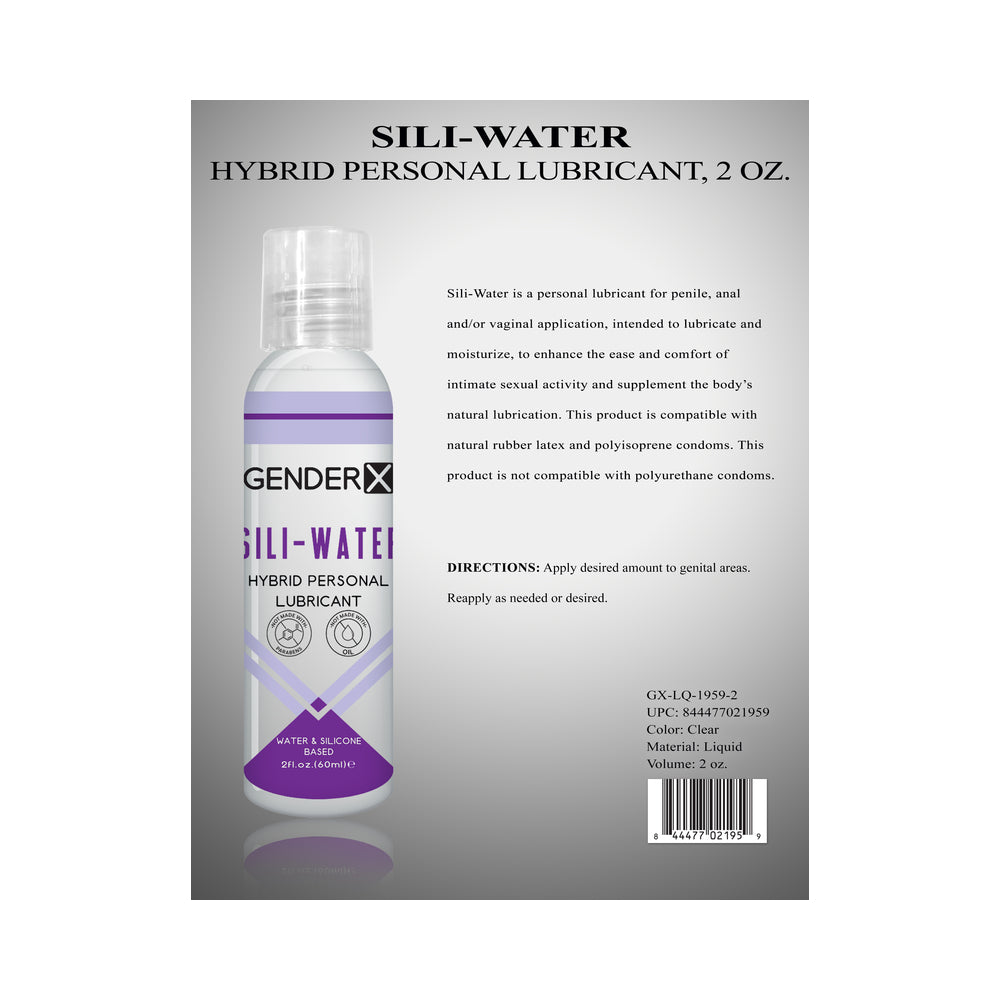 Gender X Sili-water Hybrid Personal Lubricant 2 Oz. - Image 3