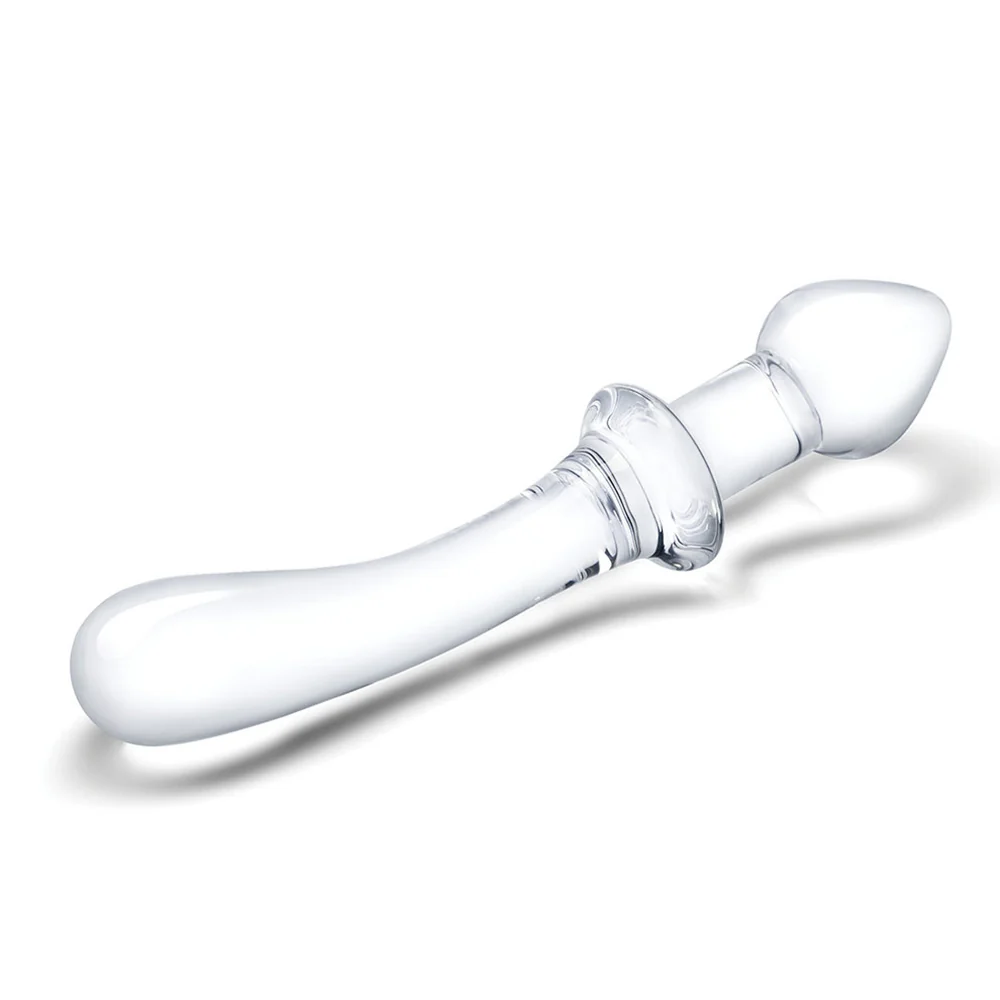 Glas Classic 9 In. Curved Dual-ended Glass Dildo - Image 3