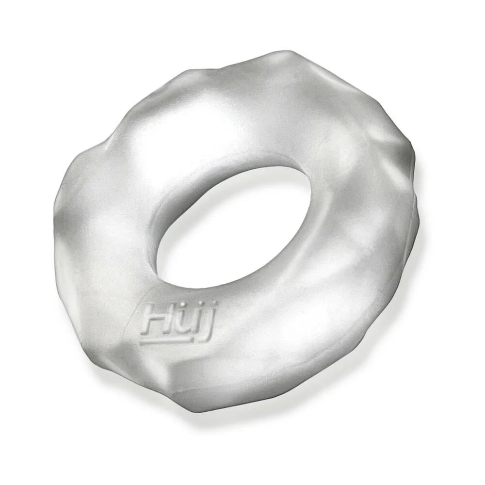 Hunkyjunk Fractal Tactile Cockring Clear Ice - Image 5