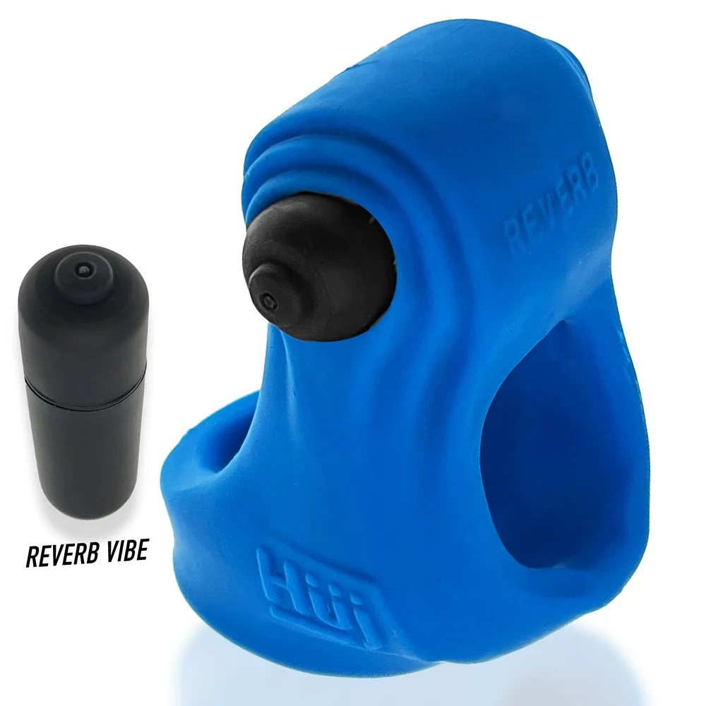 Hunkyjunk Revsling Cock & Ball Sling With Bullet Vibrator Teal - Image 2