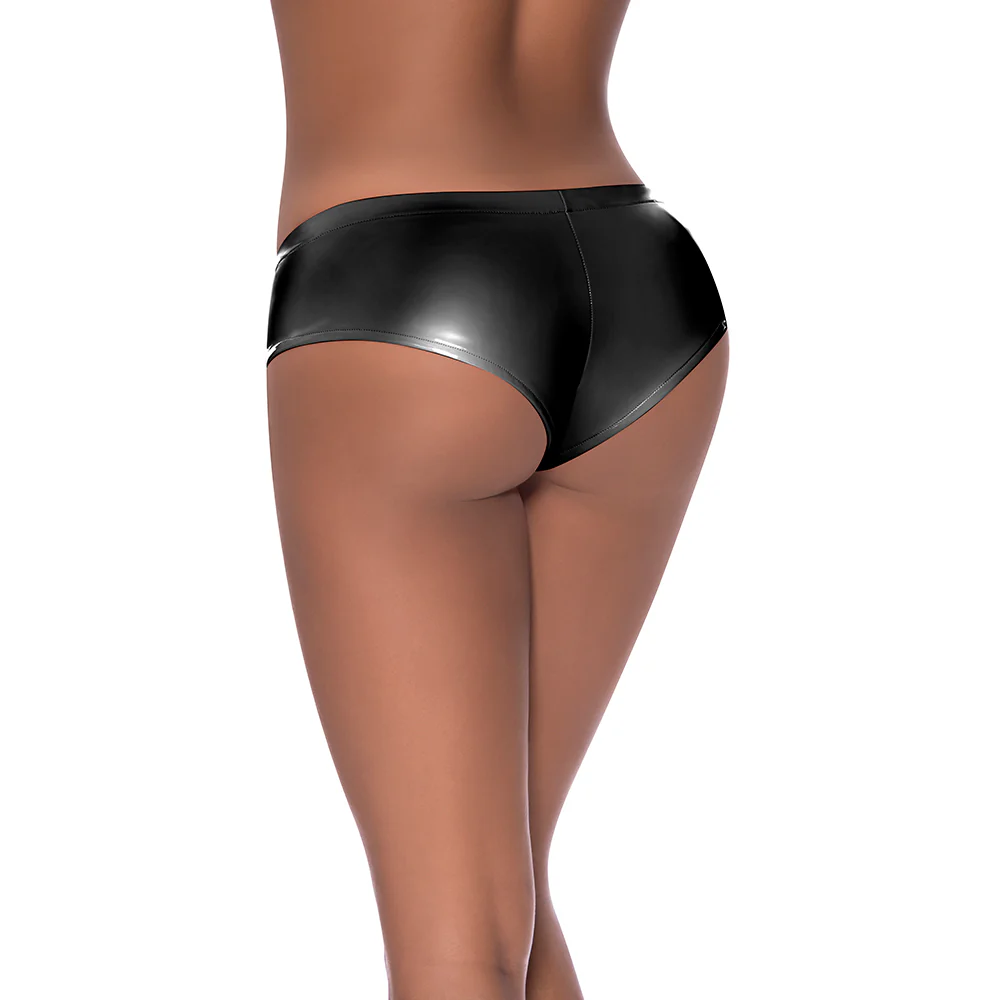 Magic Silk Hard Candy Low Rise Split Crotch Boyshort Black S/m - Image 2