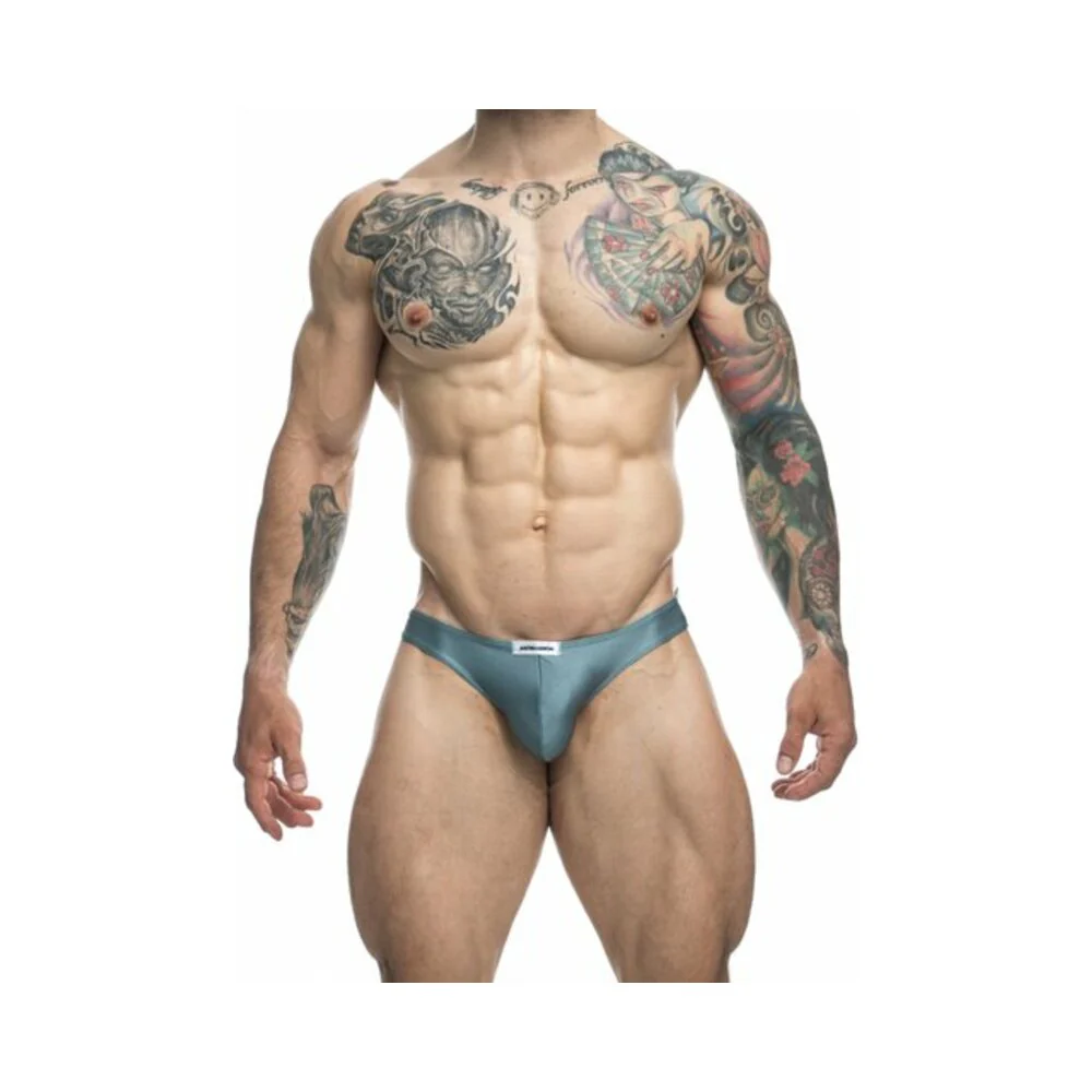 Malebasics Justin + Simon Classic Bikini Metal Green Xl - Image 3