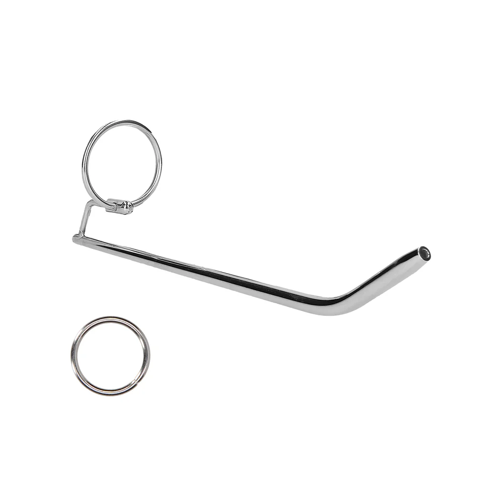 Ouch! Urethral Sounding - Metal Dilator Stick With Ring - 7.6 Mm - Image 2