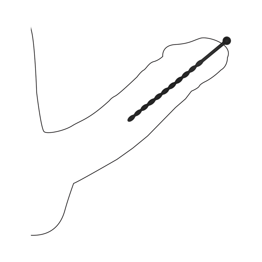 Ouch! Urethral Sounding - Silicone Beginners Plug Set - Black - Image 7