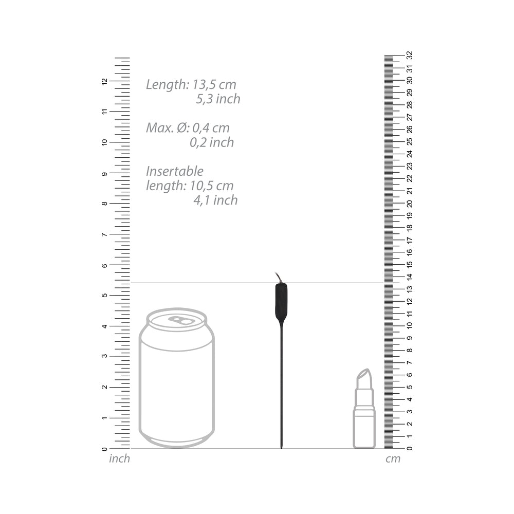 Ouch! Urethral Sounding - Silicone Rechargeable Vibrating Plug Remote Controlled - Black - Image 7