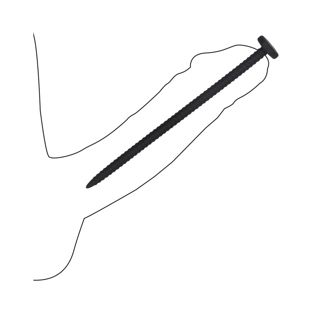 Ouch! Urethral Sounding - Silicone Screw Plug Set - Black - Image 7