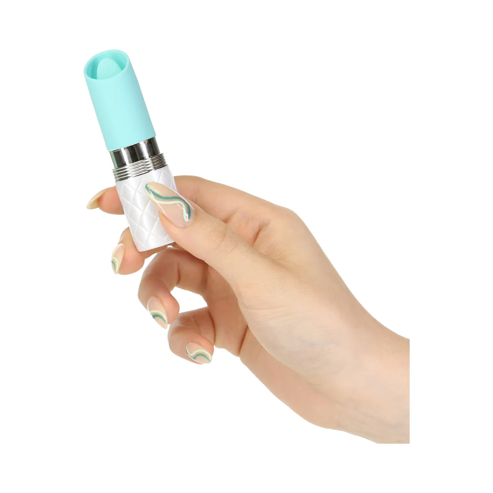 Pillow Talk Lusty Flickering Lipstick Massager Teal - Image 7