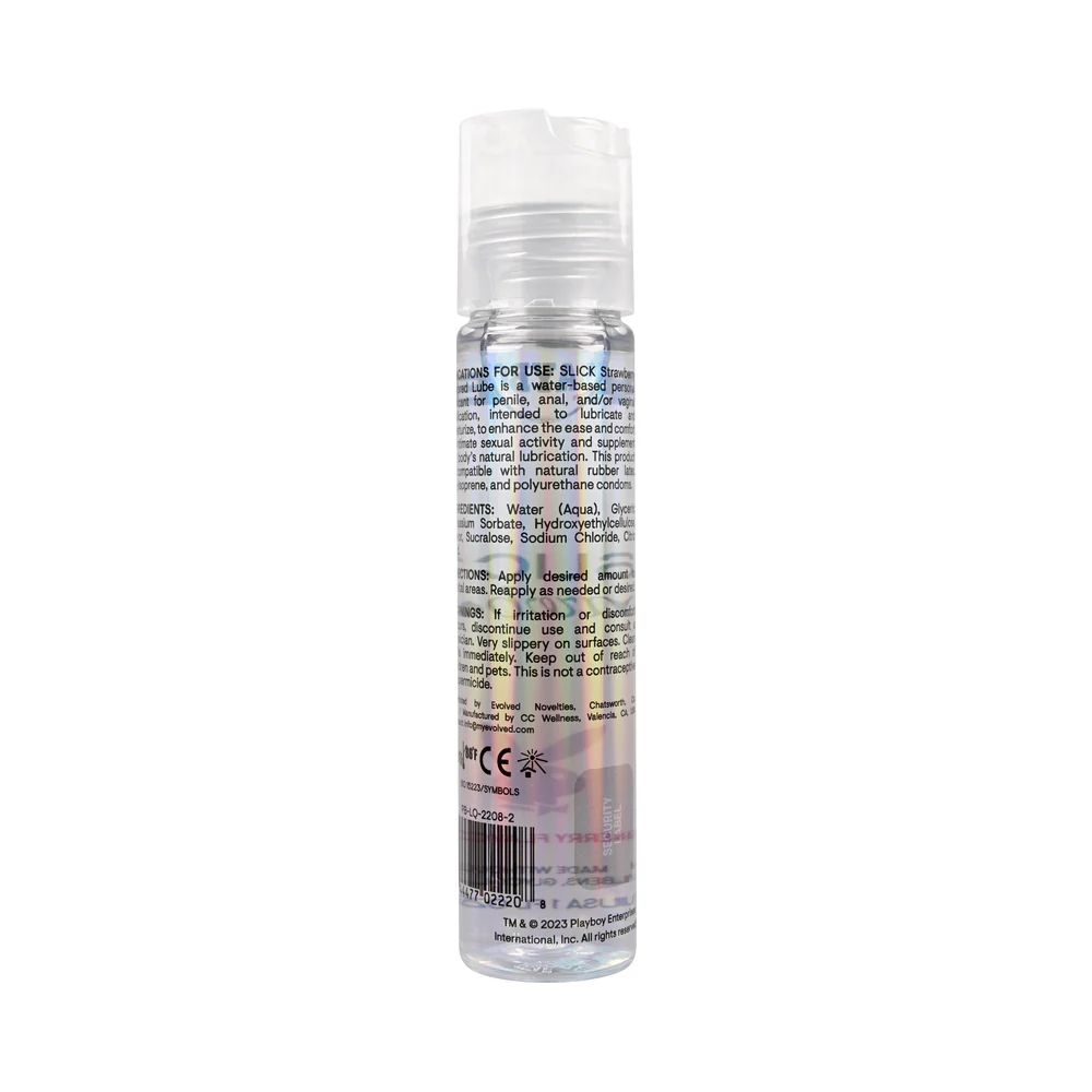 Playboy Slick Flavored Water-based Lubricant Strawberry 1 Oz. - Image 2