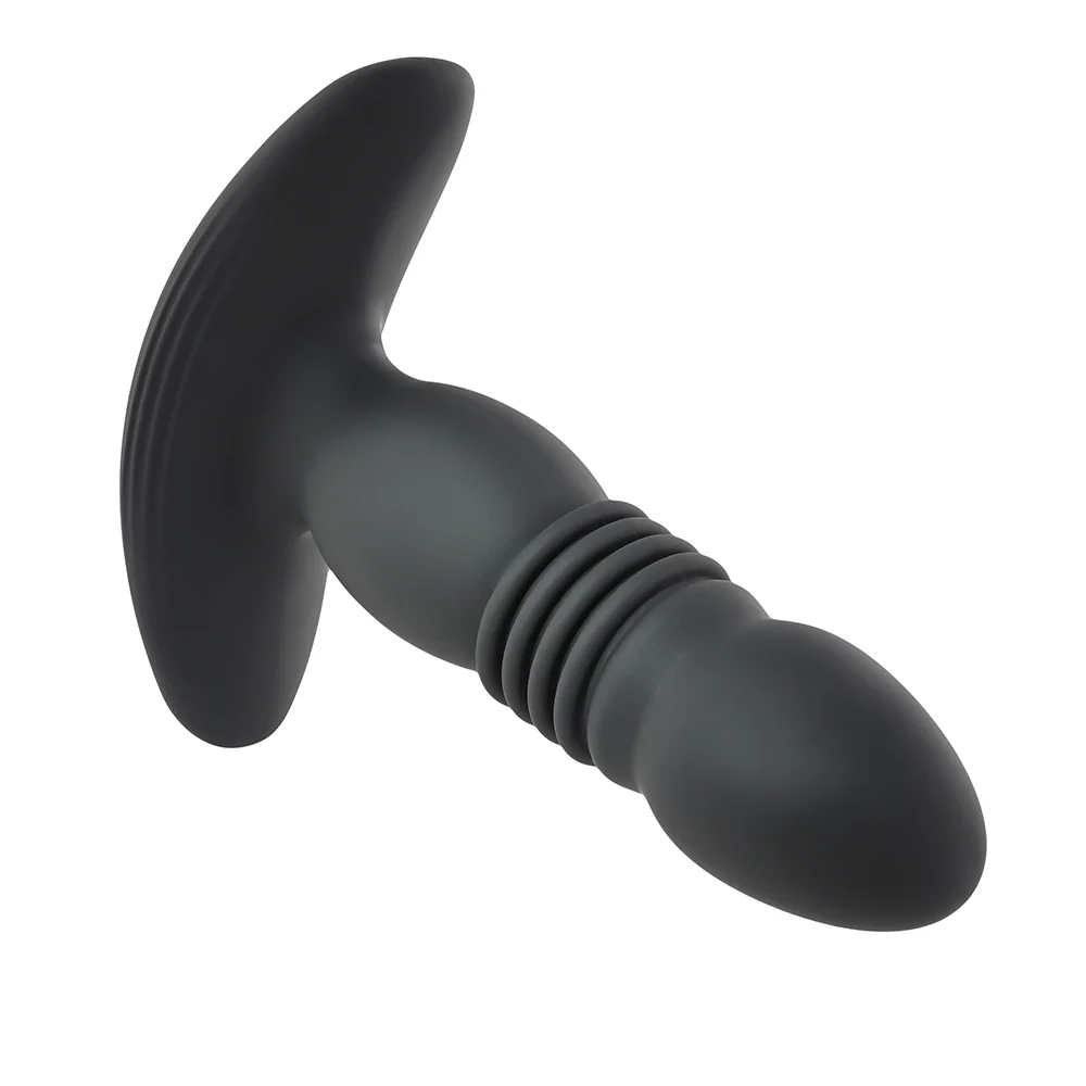 Playboy Trust The Thrust Rechargeable Remote Controlled Thrusting Vibrating Silicone Anal Plug Black - Image 6