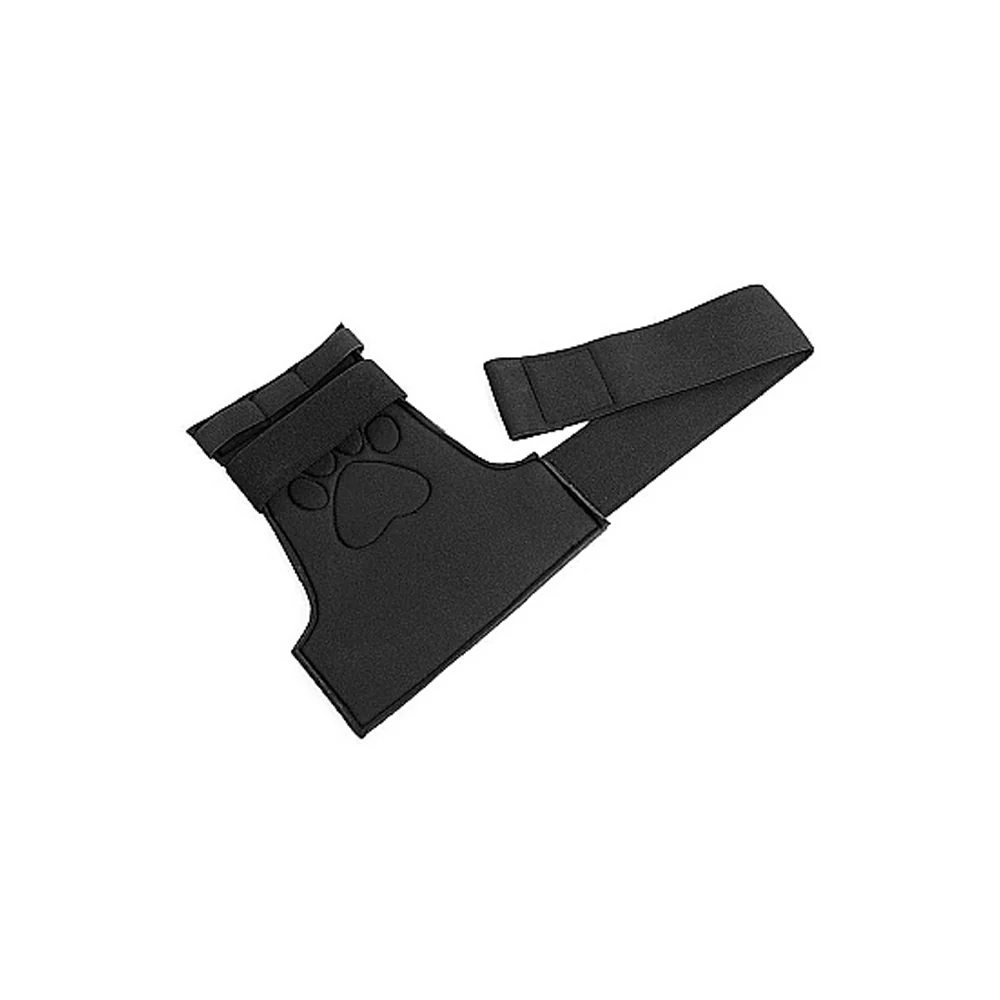 Puppy Play Neoprene Puppy Paw Gloves Black - Image 3
