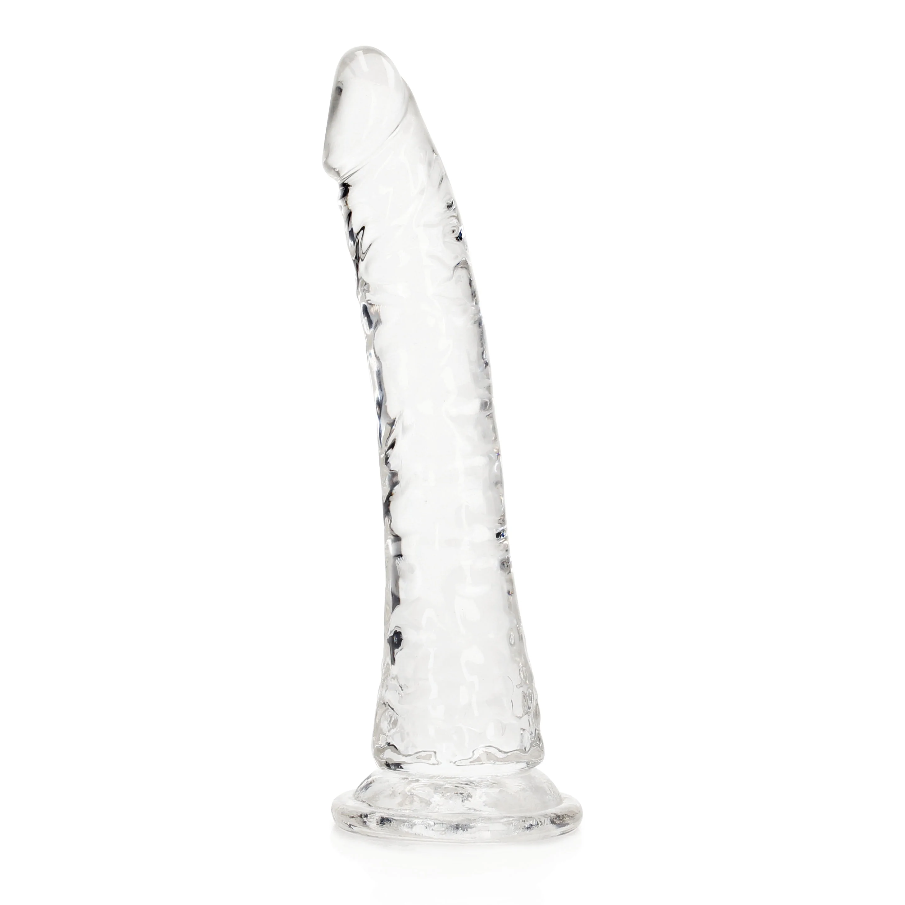 Realrock Crystal Clear Slim 7 In. Dildo Clear - Image 3