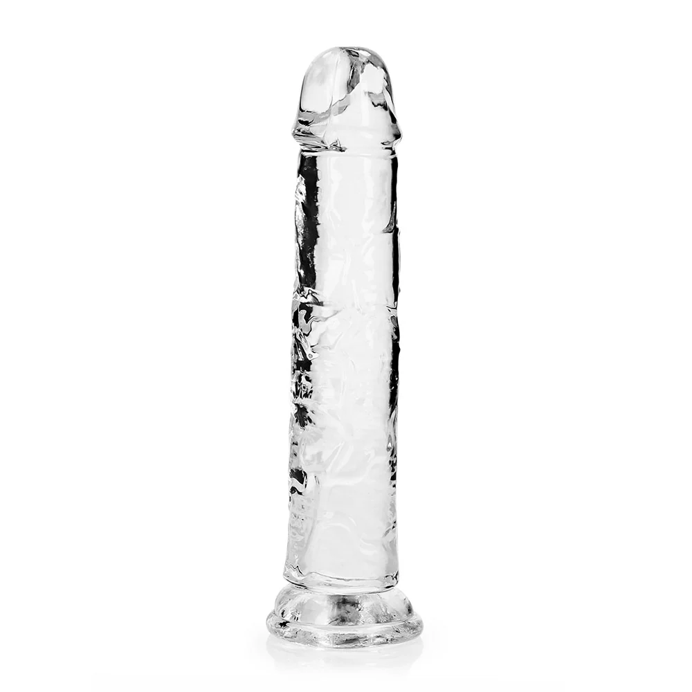 Realrock Crystal Clear Straight 8 In. Dildo Without Balls Clear - Image 2