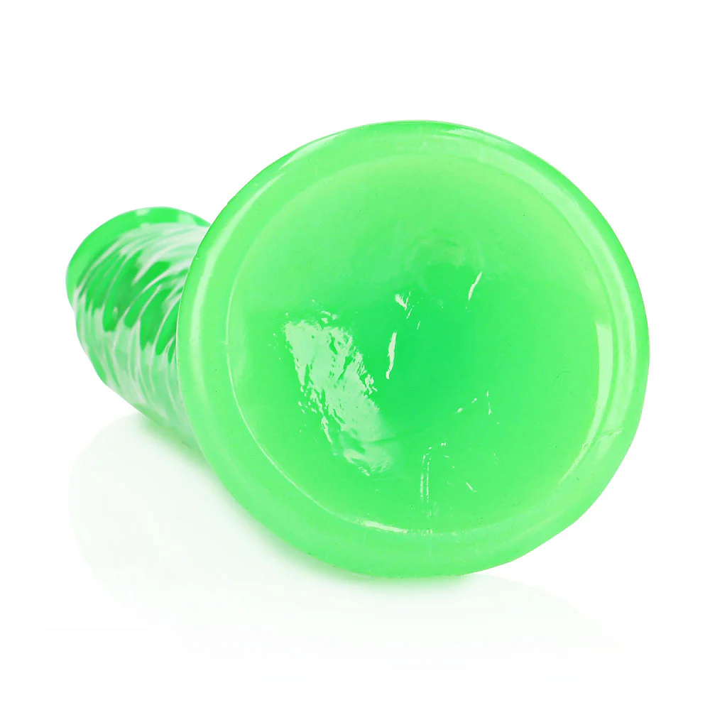 Realrock Glow In The Dark Slim 11 In. Dildo Neon Green - Image 4