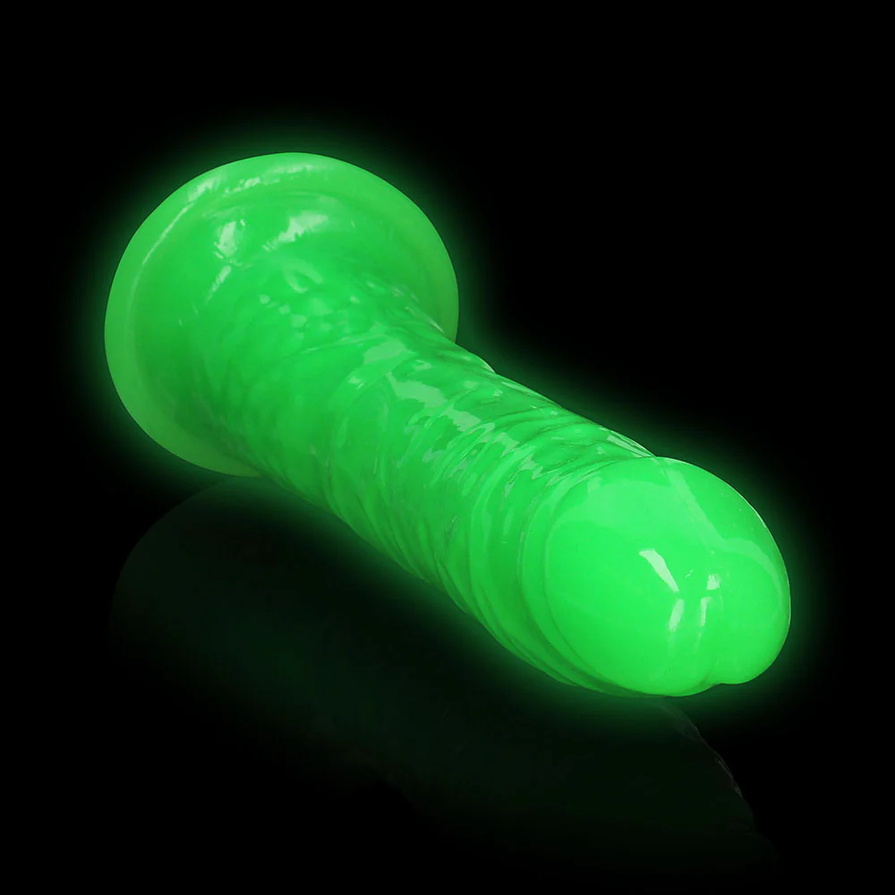 Realrock Glow In The Dark Slim 11 In. Dildo Neon Green - Image 6