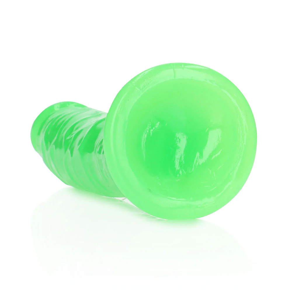 Realrock Glow In The Dark Slim 8 In. Dildo Neon Green - Image 4