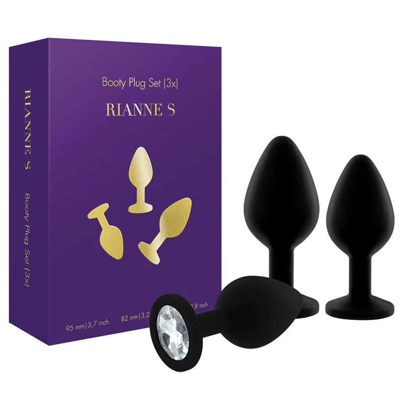RIanne S Booty Plug Set 3-Pack - Black