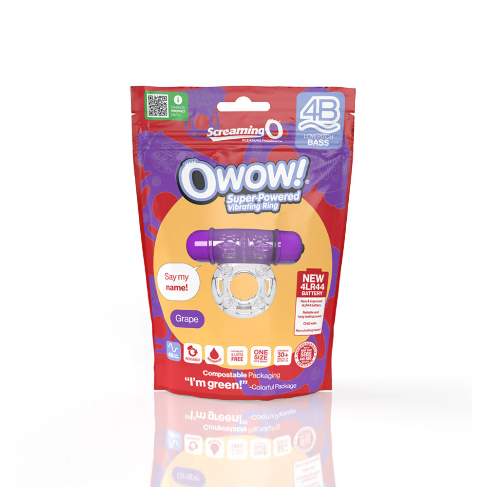 Screaming O 4b Owow Vibrating Cockring Grape - Image 5