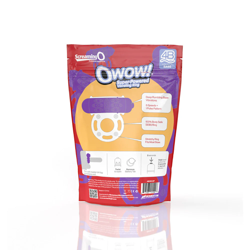 Screaming O 4b Owow Vibrating Cockring Grape - Image 6