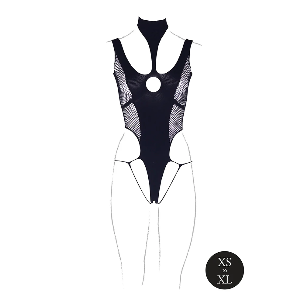 Shots Le Desir Shade Cyllene Xlviii Bodysuit With Turtleneck Black O/s - Image 4