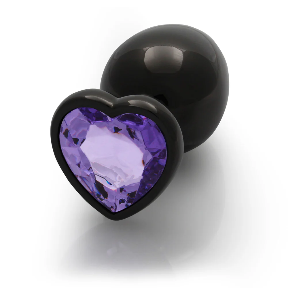 Shots Ouch! Heart Gem Butt Plug Large Gunmetal/amethyst - Image 6