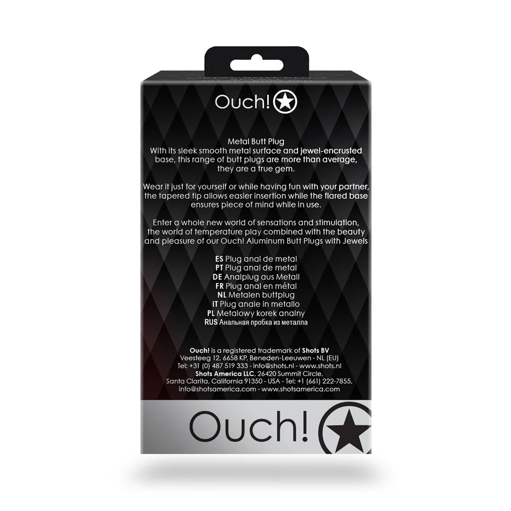 Shots Ouch! Round Gem Butt Plug Large Silver/ruby Red - Image 9