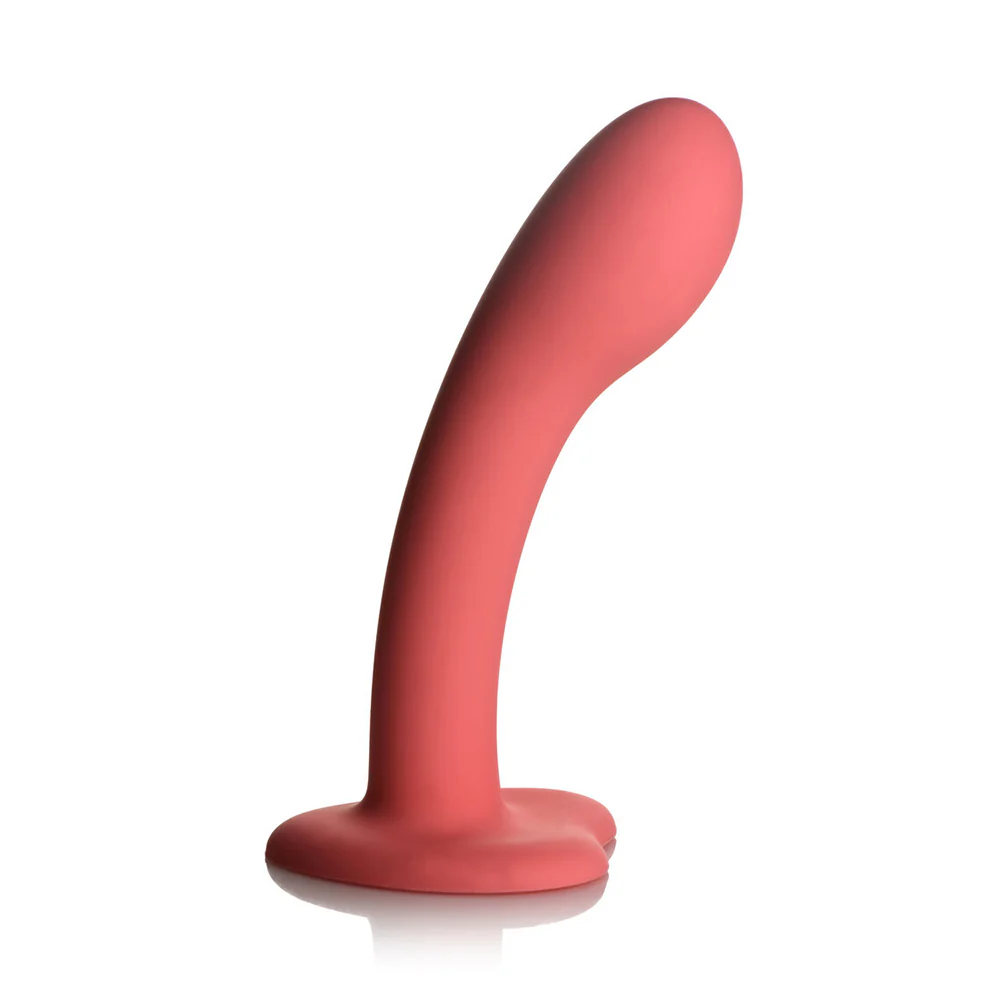 Simply Sweet G-spot 7 In. Silicone Dildo Pink - Image 3