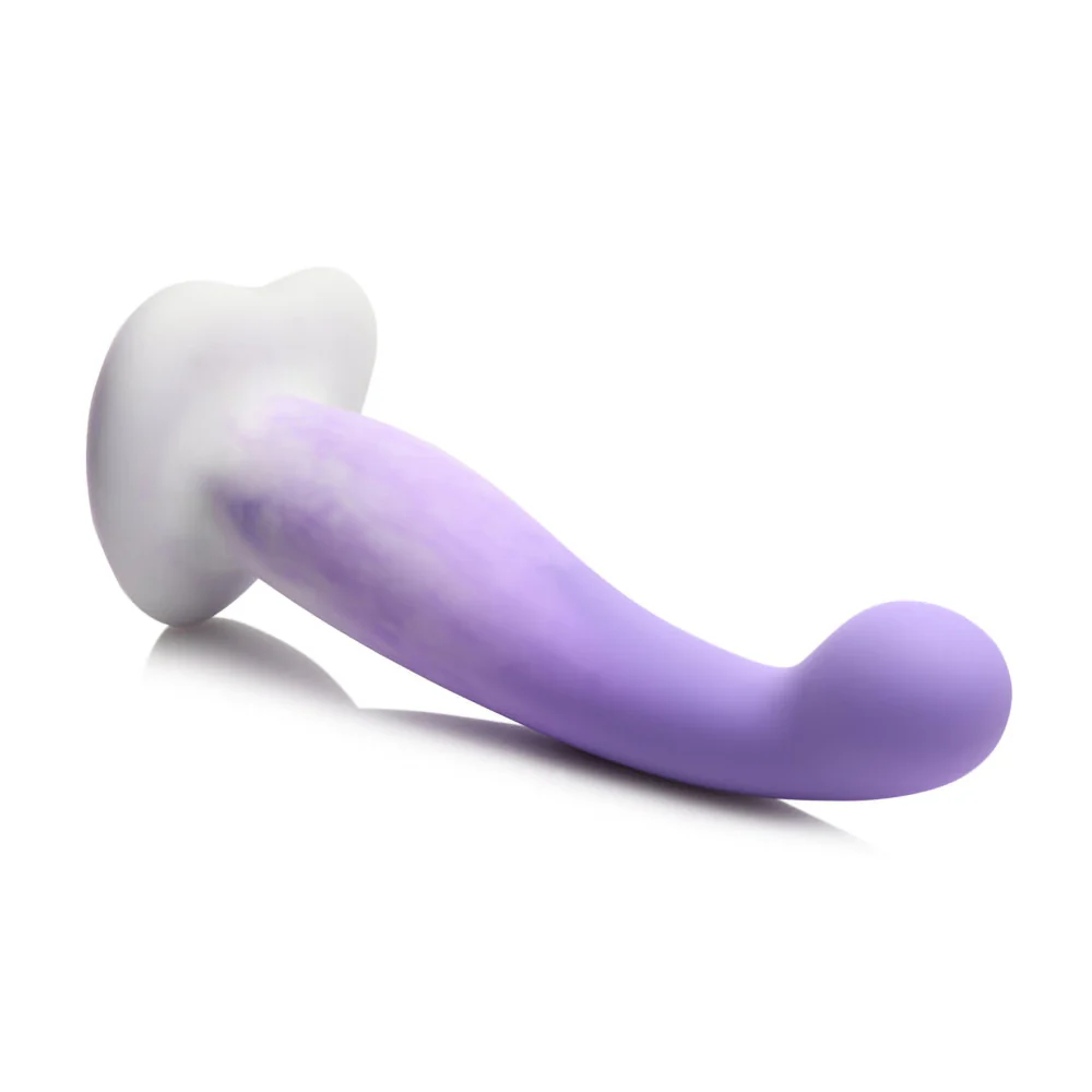 Simply Sweet Slim G-spot 7 In. Silicone Dildo Purple/white - Image 4