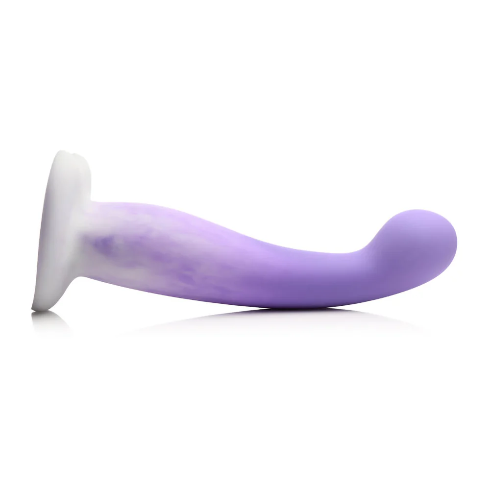 Simply Sweet Slim G-spot 7 In. Silicone Dildo Purple/white - Image 5