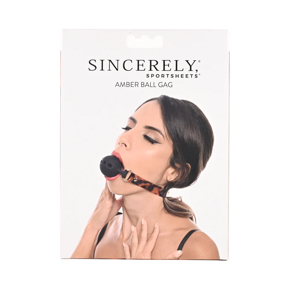 Sincerely, Sportsheets Amber Collection Adjustable Ball Gag Tortoiseshell - Image 6