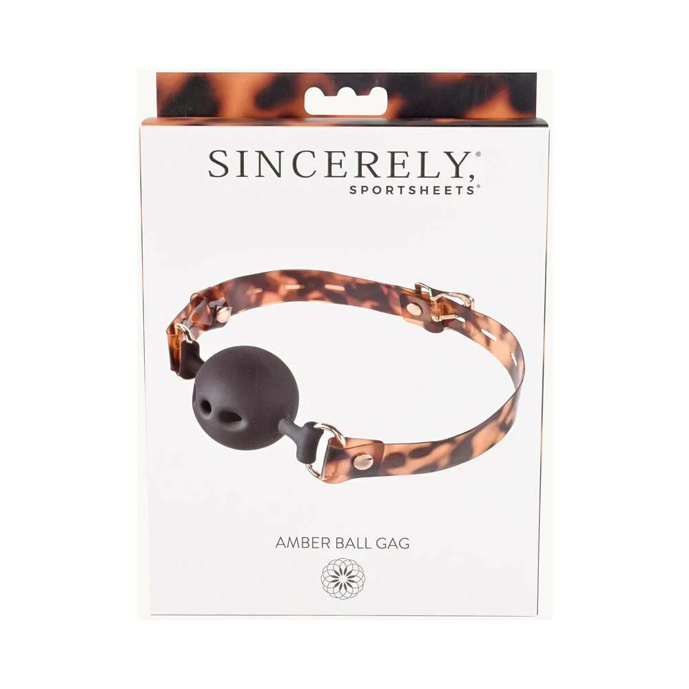 Sincerely, Sportsheets Amber Collection Adjustable Ball Gag Tortoiseshell - Image 7
