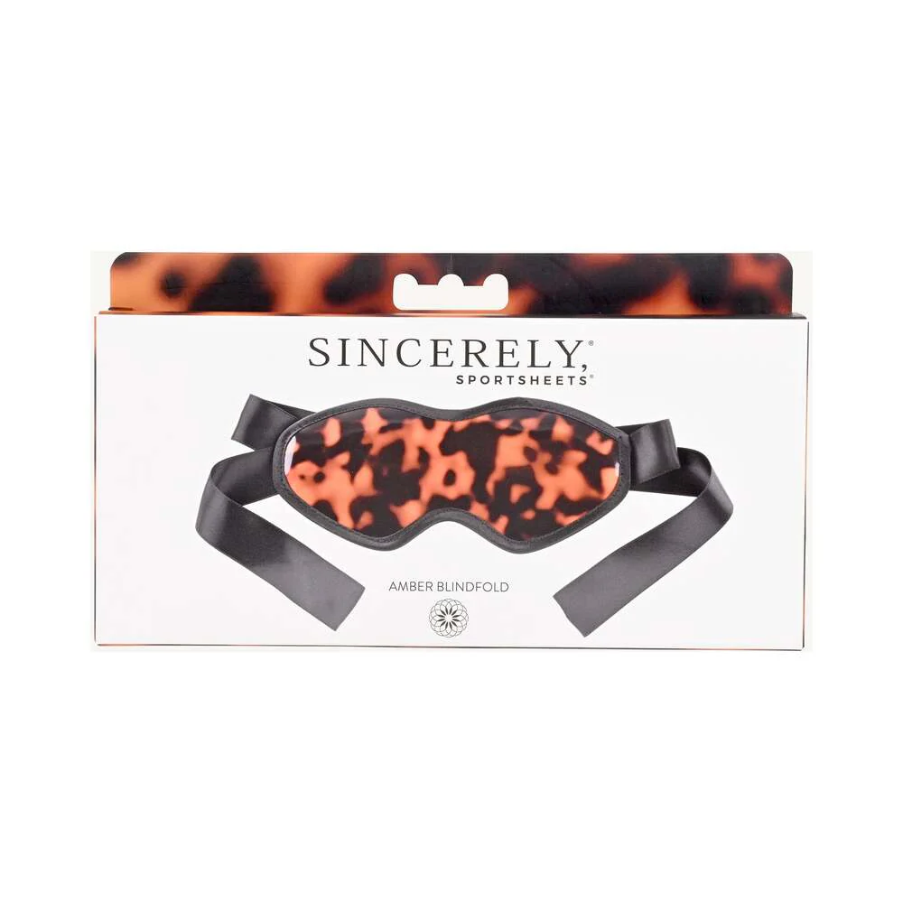 Sincerely, Sportsheets Amber Collection Blindfold Tortoiseshell - Image 6