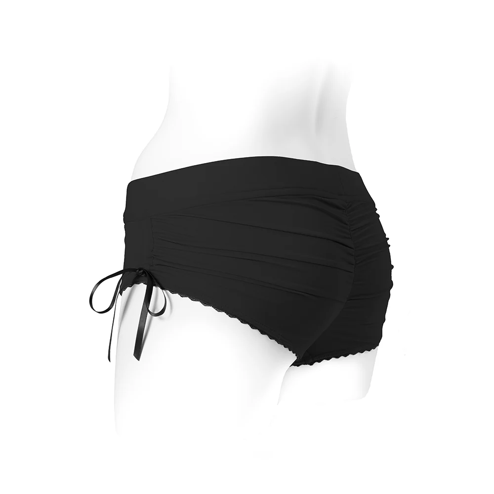 Spareparts Sasha Cinch Booty Short Harness Black Size S - Image 4