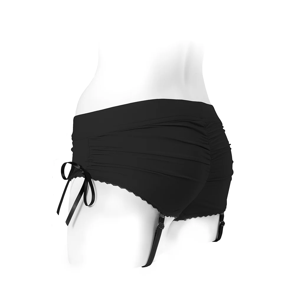 Spareparts Sasha Cinch Booty Short Harness Black Size S - Image 5