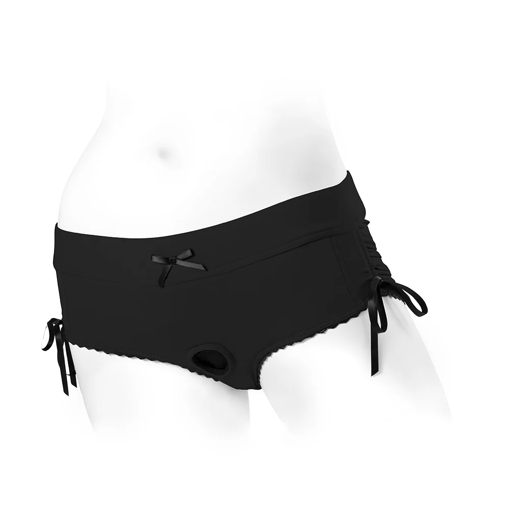 Spareparts Sasha Cinch Booty Short Harness Black Size Xl - Image 2