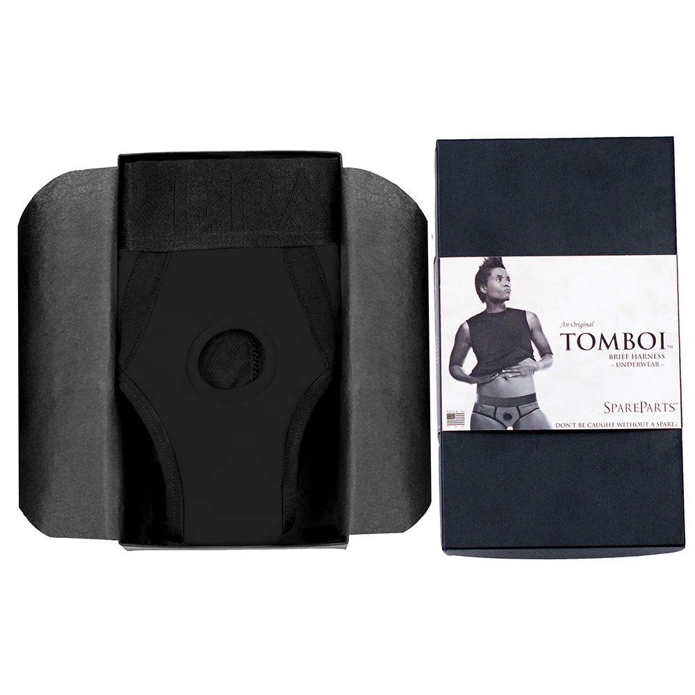 Spareparts Tomboi Nylon Briefs Harness Black Size L - Image 8