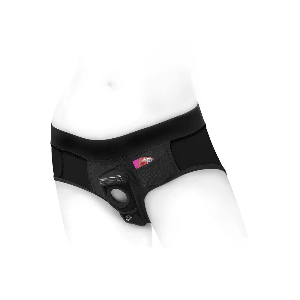 Spareparts Tomboi Nylon Briefs Harness Black Size Xxs - Image 5