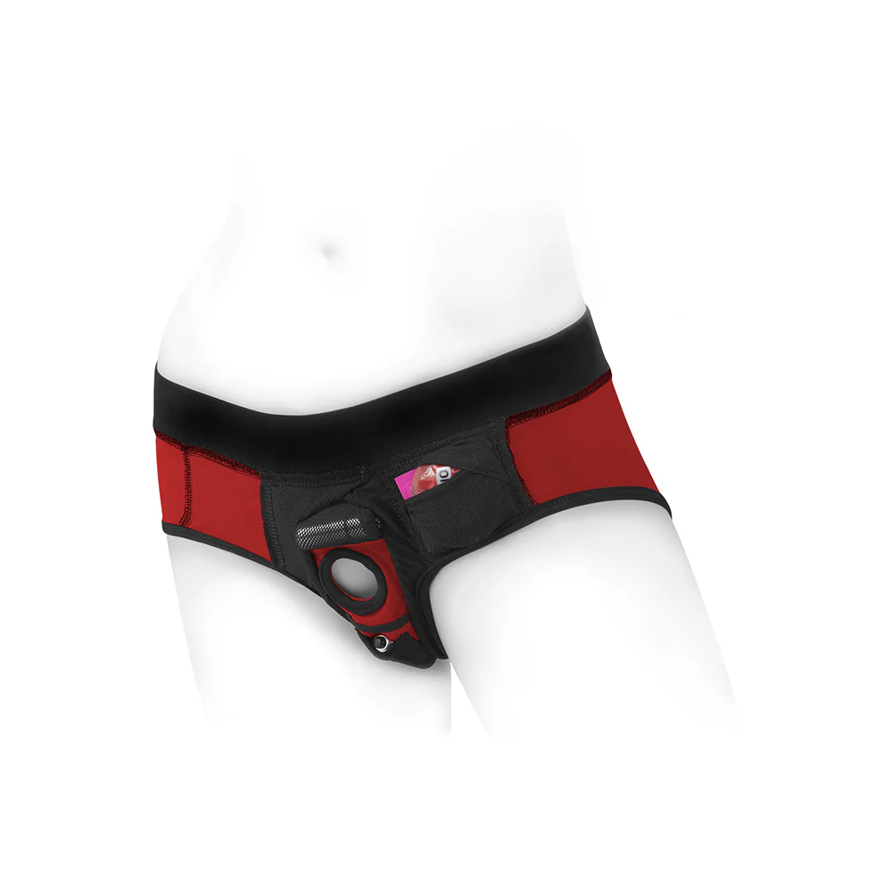 Spareparts Tomboi Nylon Briefs Harness Red/black Size L - Image 5