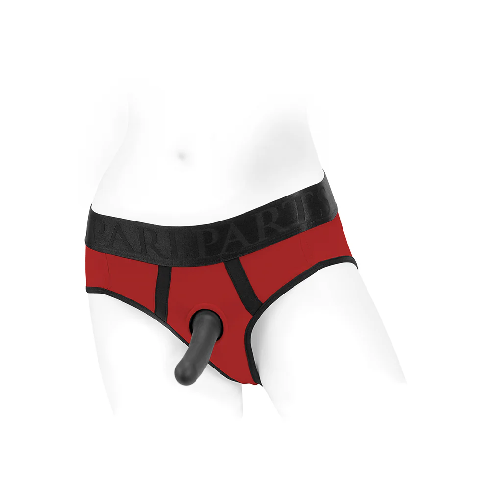 Spareparts Tomboi Nylon Briefs Harness Red/black Size Xl - Image 6