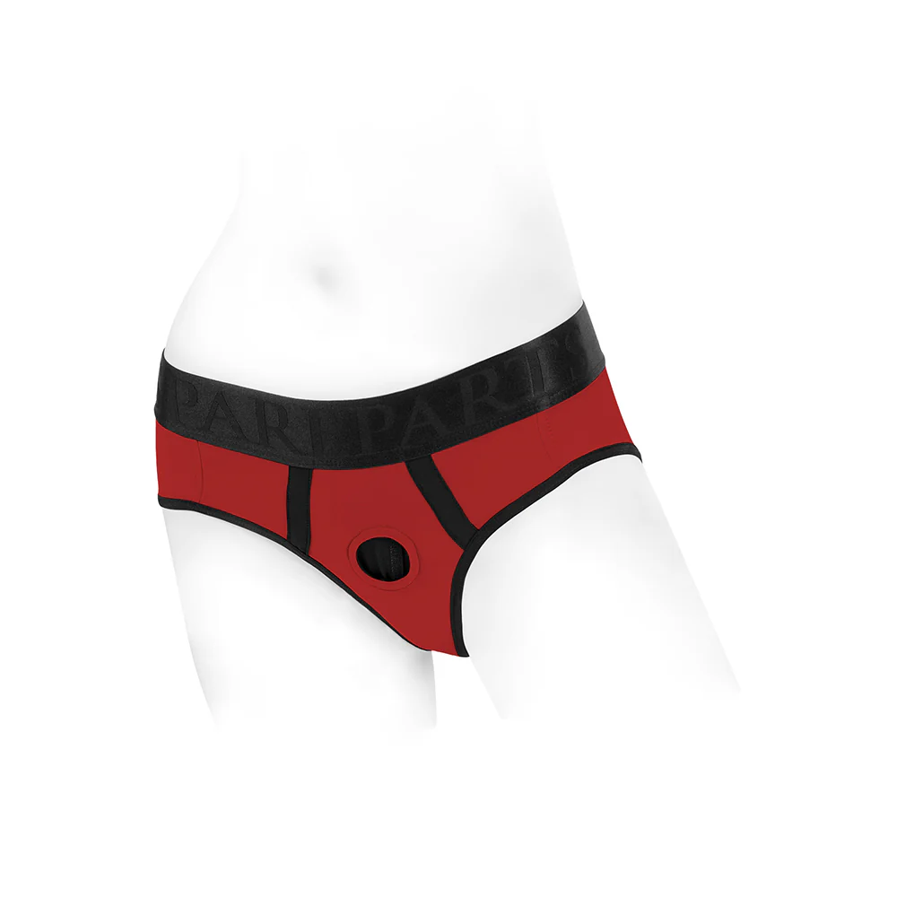 Spareparts Tomboi Nylon Briefs Harness Red/black Size Xs - Image 2