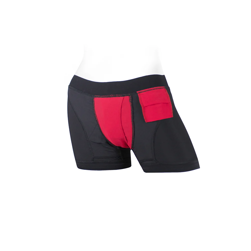 Spareparts Tomboii Nylon Boxer Briefs Harness Black/red Size Xs - Image 5