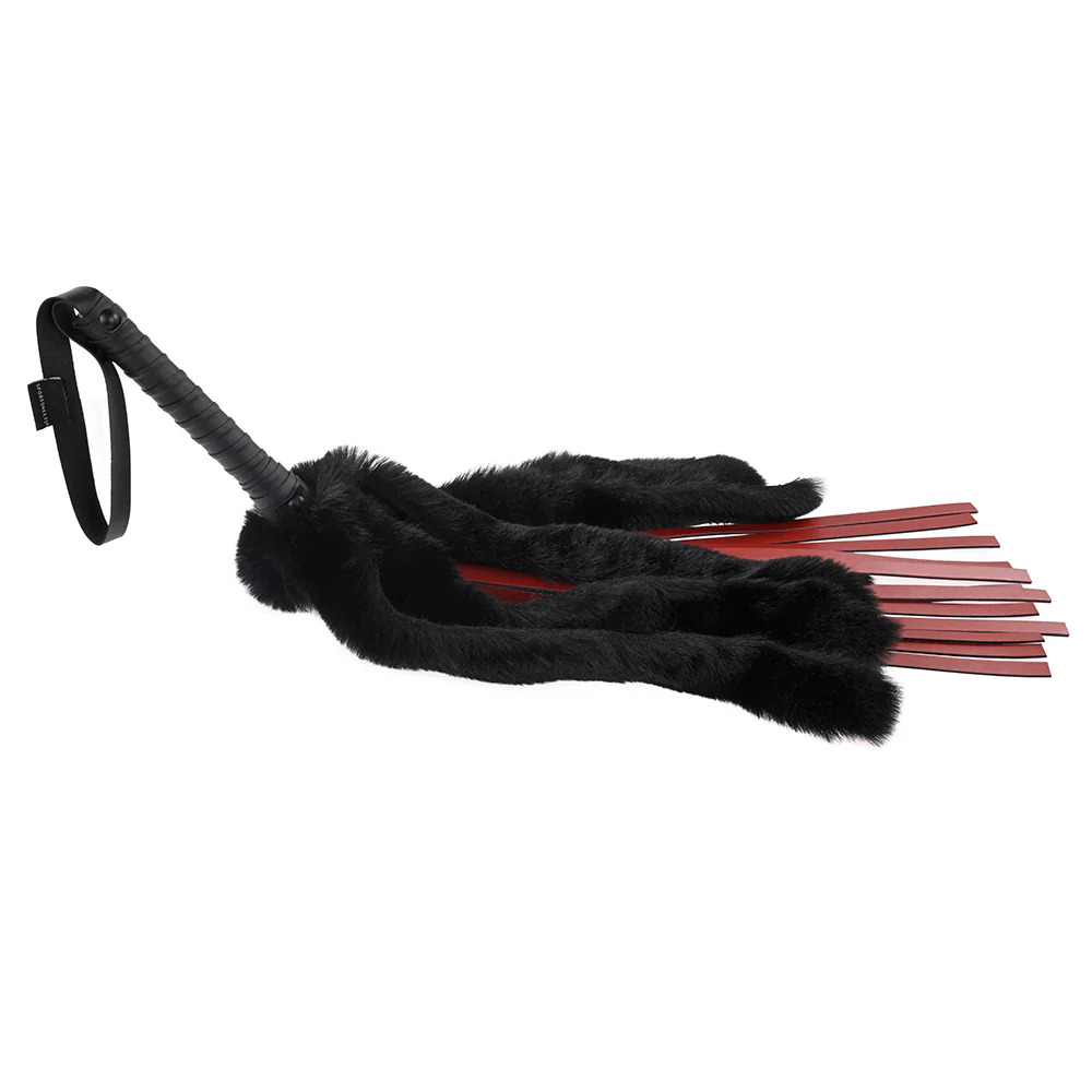 Sportsheets Saffron Faux Fur Flogger With Faux Leather Strands - Image 2