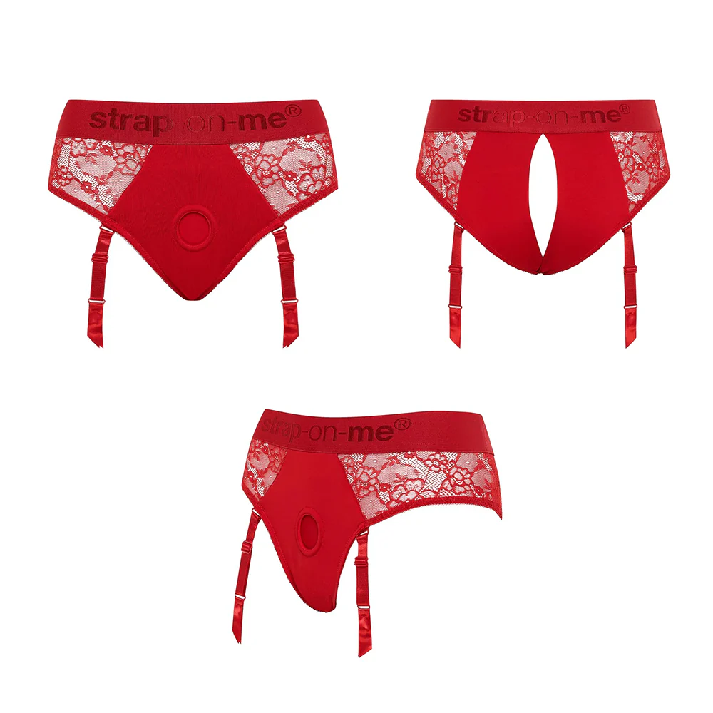 Strap On Me Diva Lingerie Harness Red Lg - Image 5