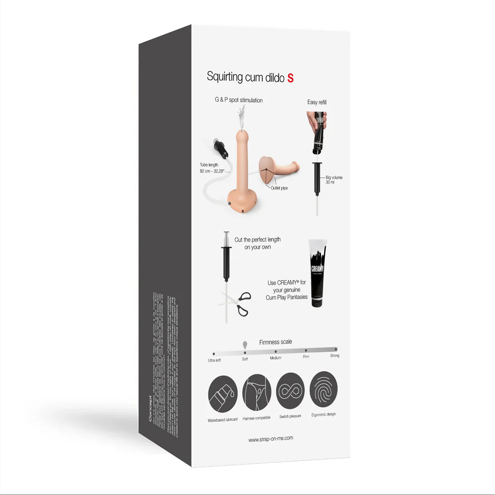 Strap-on-me Squirting Cum Semi-realistic Silicone Dildo Vanilla S (fluid Not Included) - Image 10