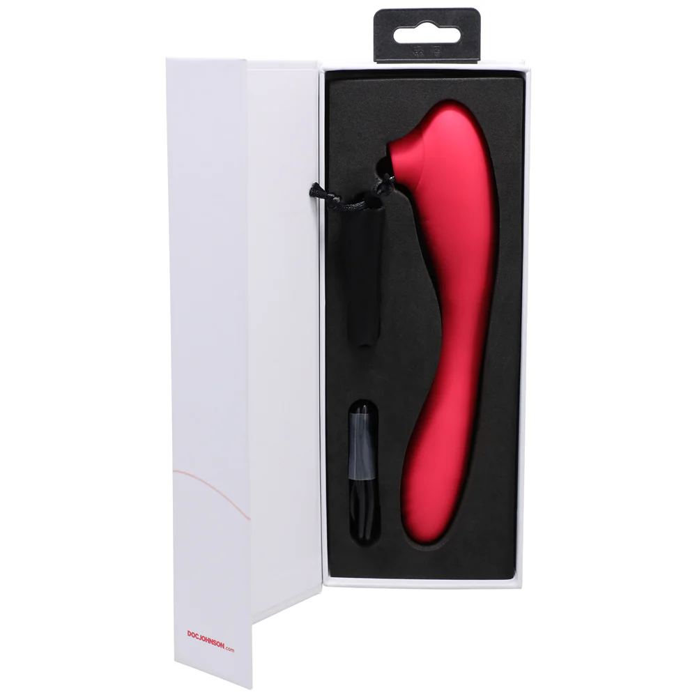 This Product Sucks Rechargeable Bendable Dual Ended Silicone Sucking Clitoral Stimulator & G-spot Vi - Image 4