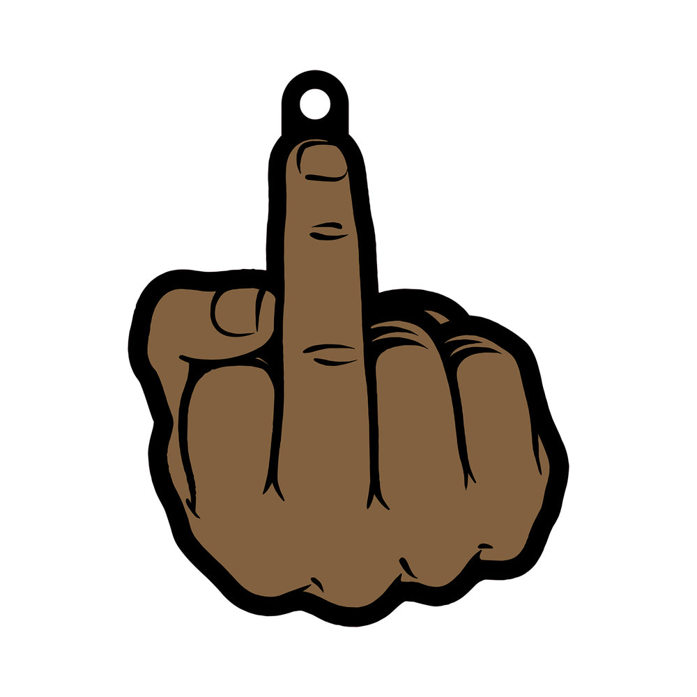 Wood Rocket Air Freshener Middle Finger Brown - Image 3